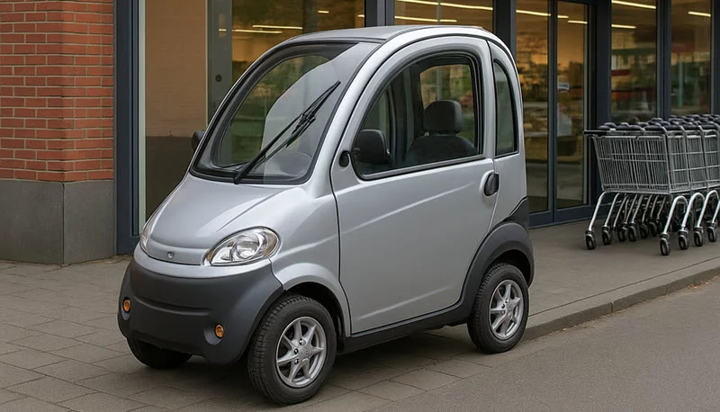 Overdekte scootmobielauto’s bieden vaak meer instapgemak en flexibiliteit in waar je mag rijden.